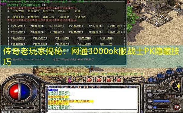 <b>传奇老玩家揭秘：网通3000ok服战士PK隐藏技巧</b>