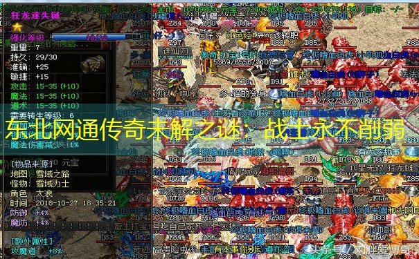 <b>东北网通传奇未解之谜：战士永不削弱</b>