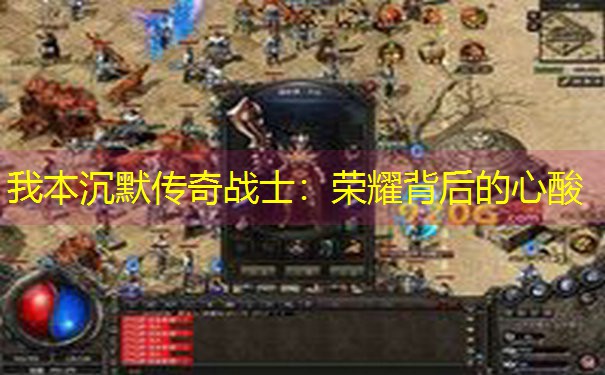 我本沉默传奇战士：荣耀背后的心酸