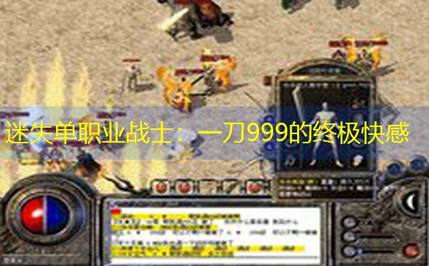 <b>迷失单职业战士：一刀999的终极快感</b>