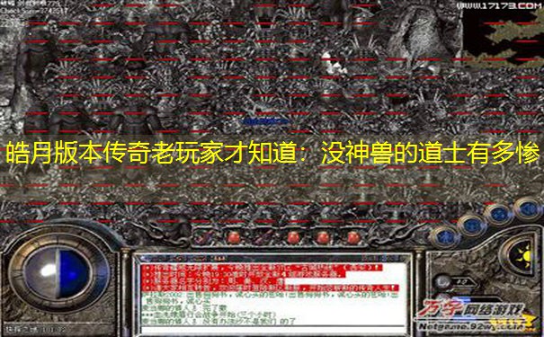 皓月版本传奇老玩家才知道：没神兽的道士有多惨