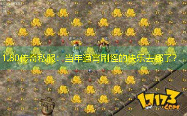 1.80传奇私服：当年通宵刷怪的快乐去哪了？