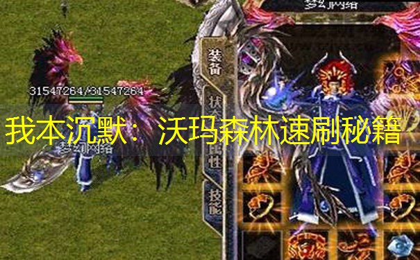 我本沉默：沃玛森林速刷秘籍